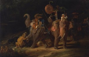 Chasse au tigre dans les Indes orientales